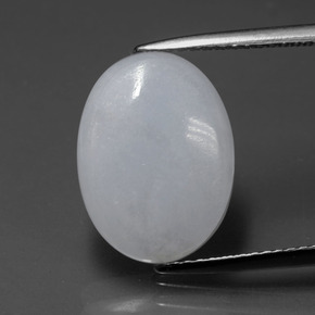 Jadeíta azul natural 4,62ct, corte oval, translúcido