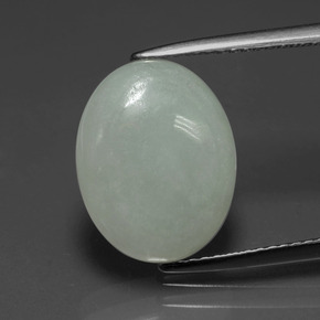 Jadeíta verde natural 5,28ct, corte oval, translúcido