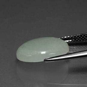 Jadeíta verde natural 5,28ct, corte oval, translúcido