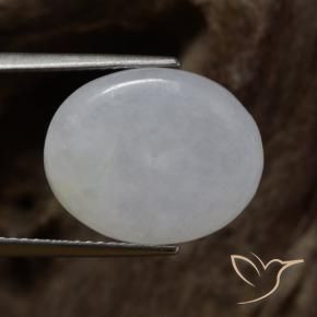 Jadeíta cinza médio Natural 7.87ct, oval, Translúcido
