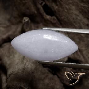 Jadeíta Cinza Natural 4.90ct, Marquesa, Translúcido