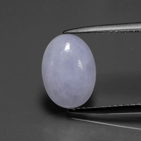 Jadeíta azul natural 2,53ct, corte oval, translúcido