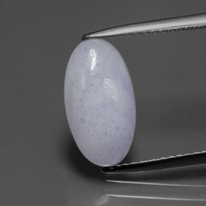 Jadeíta azul natural 2,81ct, corte oval, opaco