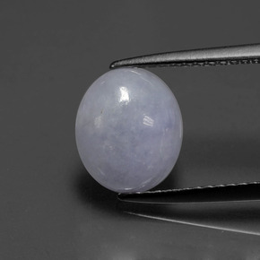 Jadeíta azul natural 2,72ct, corte oval, translúcido