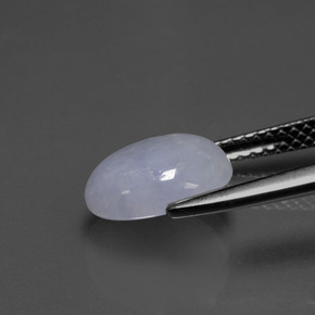 Jadeíta azul natural 2,72ct, corte oval, translúcido