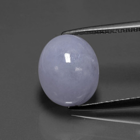 Jadeíta azul natural 7,88ct, corte oval, opaco