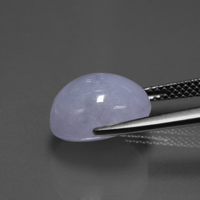 Jadeíta azul natural 7,88ct, corte oval, opaco