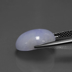 Jadeíta azul natural 6,60ct, corte oval, opaco
