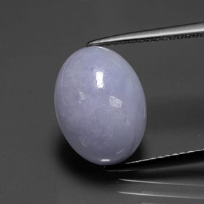 Jadeíta azul natural 7,41ct, corte oval, opaco