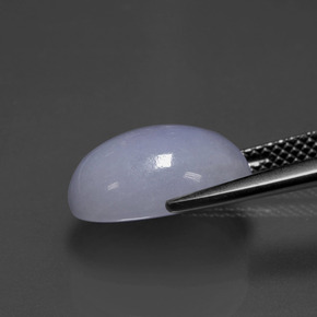 Jadeíta azul natural 7,41ct, corte oval, opaco