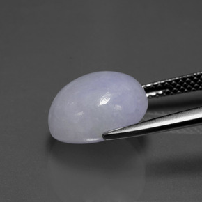 Jadeíta azul natural 7,70ct, corte oval, translúcido