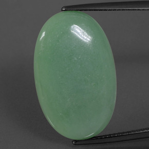 jadeita Verde Natural 19.15ct, Corte Oval, Opaco