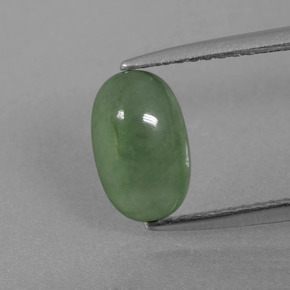 Jadeíta verde natural 2,06ct, corte oval, transparente