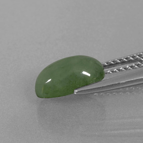 Jadeíta verde natural 2,06ct, corte oval, transparente