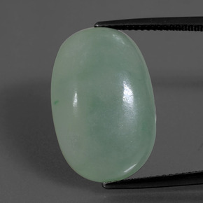 Jadeíta verde natural 18,38ct, corte oval, translúcido