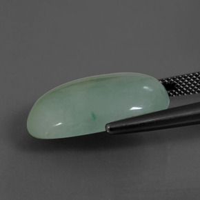 Jadeíta verde natural 18,38ct, corte oval, translúcido