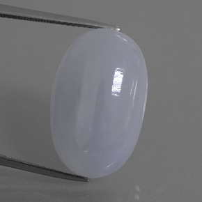 Jadeíta azul natural 20,87ct, corte oval, translúcido