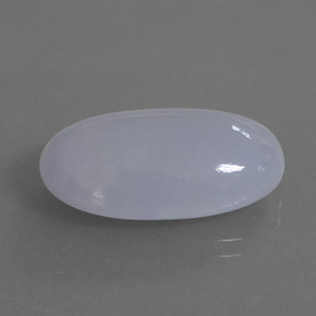 Jadeíta azul natural 20,87ct, corte oval, translúcido
