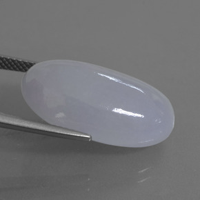 Jadeíta azul natural 20,87ct, corte oval, translúcido
