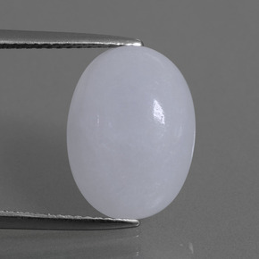Jadeíta azul natural 7,79ct, corte oval, translúcido