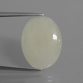 Jadeíta verde natural 8,34ct, corte oval, transparente
