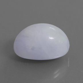 Jadeíta azul natural 24,47ct, corte oval, opaco