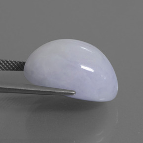Jadeíta azul natural 24,47ct, corte oval, opaco