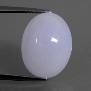 Jadeíta azul natural 11,64ct, corte oval, translúcido