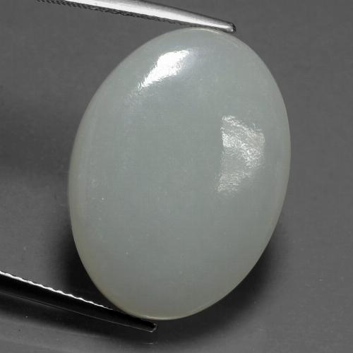 Jadeíta verde natural 20,83ct, corte oval, translúcido