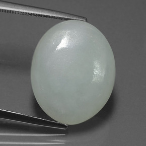 Jadeíta verde natural 10,46ct, corte oval, translúcido