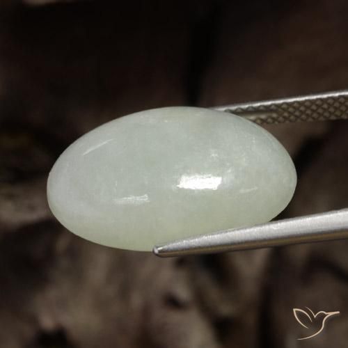 Jadeíta Verde médio Natural 12.13ct, oval, Translúcido