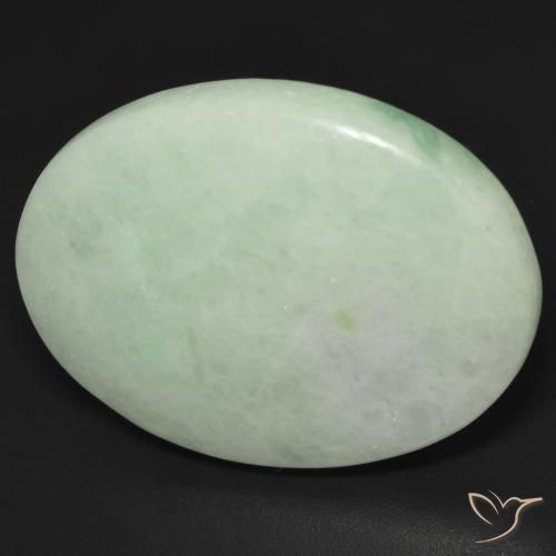 Jadeíta verde natural 35,14ct, corte oval, translúcido