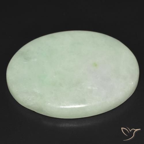 Jadeíta verde natural 35,14ct, corte oval, translúcido