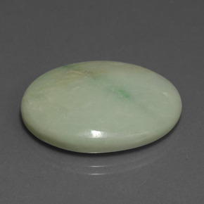 Jadeíta verde natural 38,26ct, corte oval, opaco