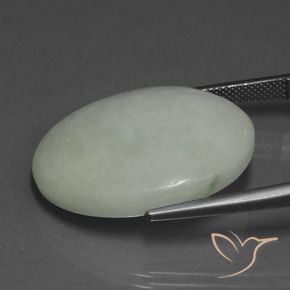 Jadeíta Verde médio Natural 38.56ct, oval, Translúcido