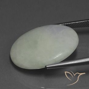 Jadeíta Verde acinzentado Natural 28.99ct, oval, Translúcido