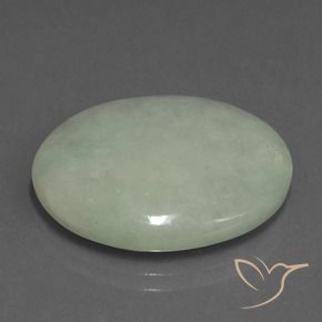 Jadeíta Verde acinzentado Natural 23.40ct, oval, Translúcido