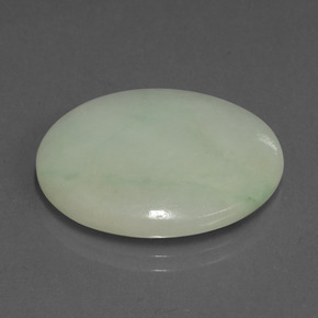Jadeíta verde natural 23,36ct, corte oval, translúcido