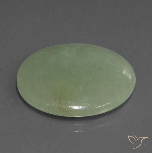 Jadeíta Verde acastanhado Natural 23.21ct, oval, Translúcido