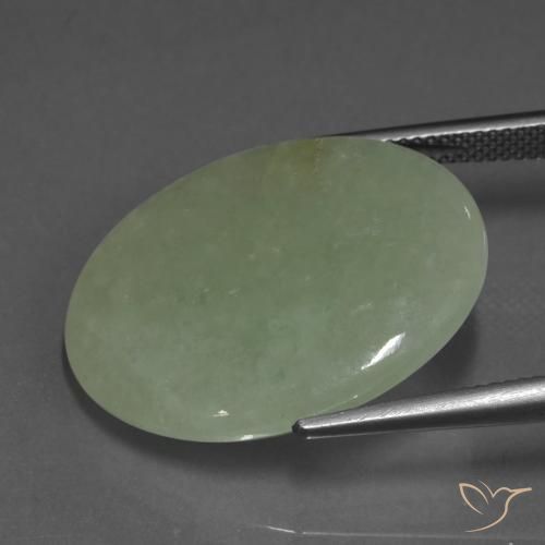 Jadeíta Verde acastanhado Natural 23.21ct, oval, Translúcido