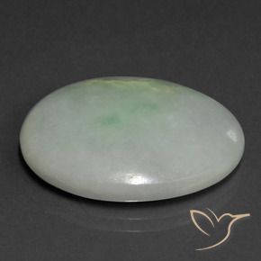 Jadeíta Verde acinzentado Natural 22.43ct, oval, Translúcido