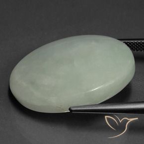 Jadeíta Verde acinzentado Natural 40.64ct, oval, Translúcido