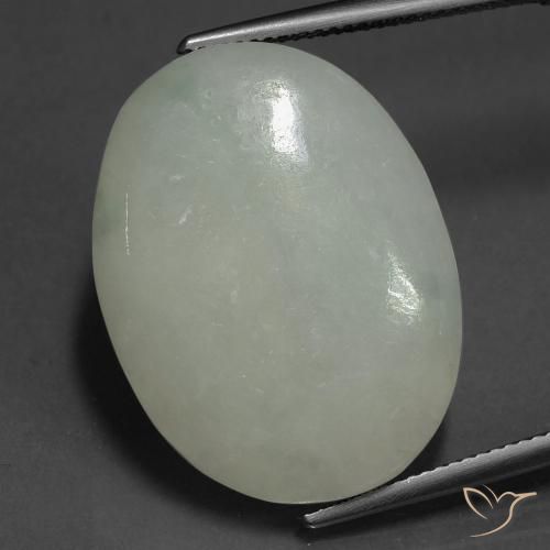 39.75ct Natural Verde médio Jadeíta, oval, Translúcido
