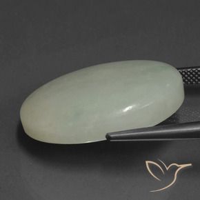 Jadeíta Verde médio Natural 39.75ct, oval, Translúcido