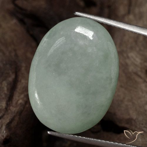 25.64ct Natural Verde acinzentado Jadeíta, oval, Translúcido