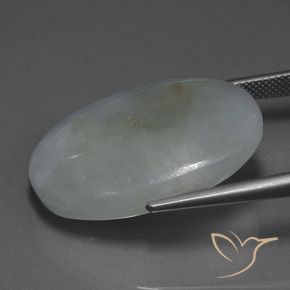 Jadeíta Verde médio Natural 40.64ct, oval, Translúcido