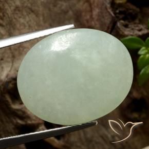 Jadeíta Verde oliva Natural 13.03ct, oval, Translúcido