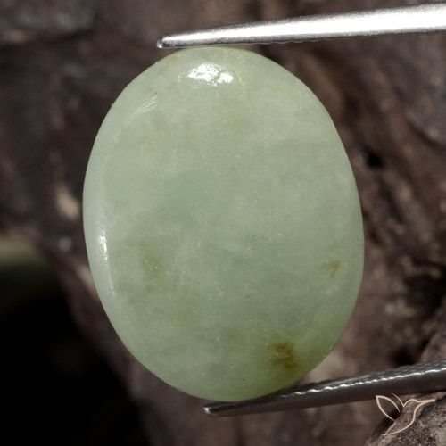 Jadeíta Verde acinzentado Natural 12.72ct, oval, Translúcido