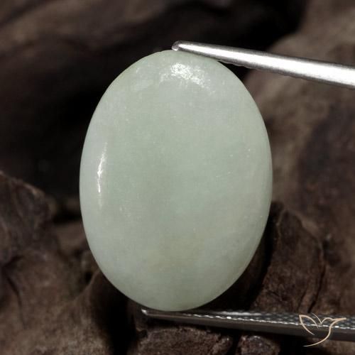 11.60ct Natural Verde acinzentado Jadeíta, oval, Translúcido