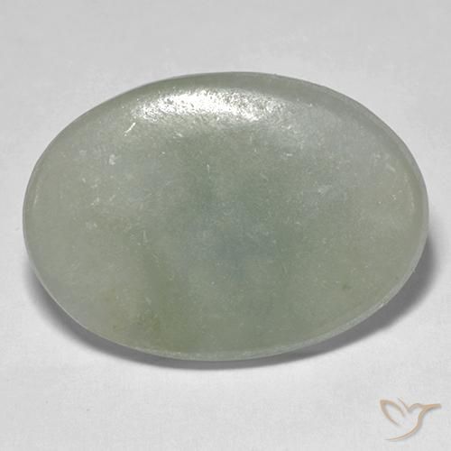 Jadeíta Verde médio Natural 10.10ct, oval, Translúcido